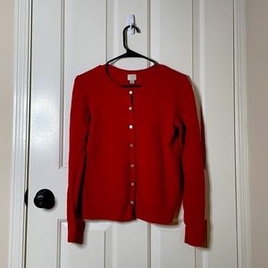 Red Cardigan Vintage